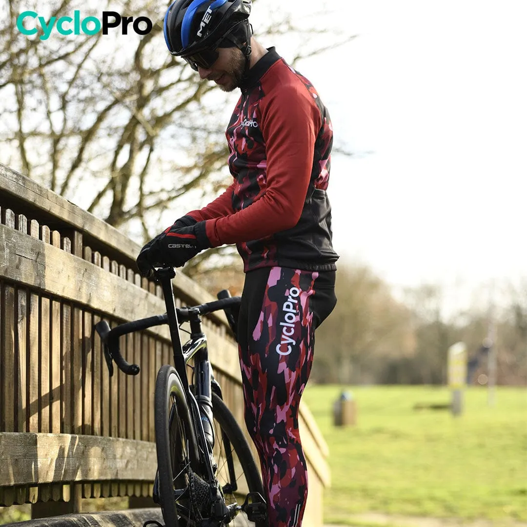 TENUE CYCLISTE HIVER ROUGE - COMMANDEUR