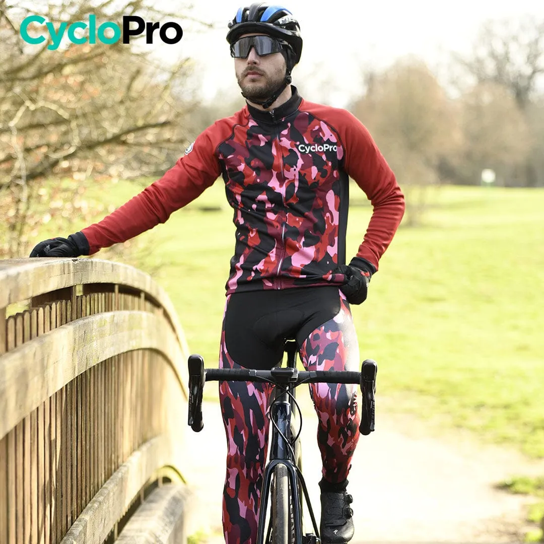 TENUE CYCLISTE HIVER ROUGE - COMMANDEUR