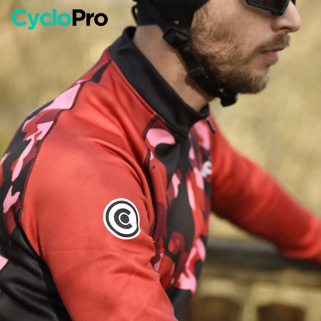 TENUE CYCLISTE HIVER ROUGE - COMMANDEUR