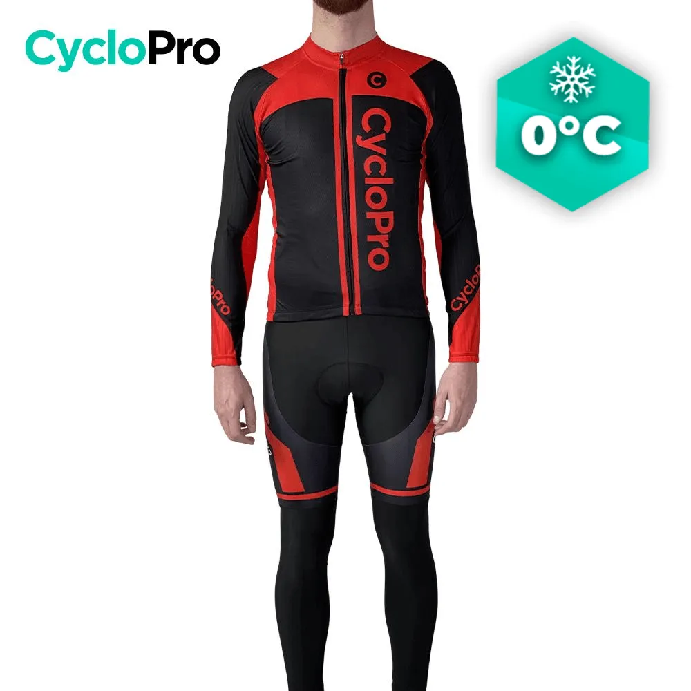 Tenue cycliste hiver rouge - Flash+