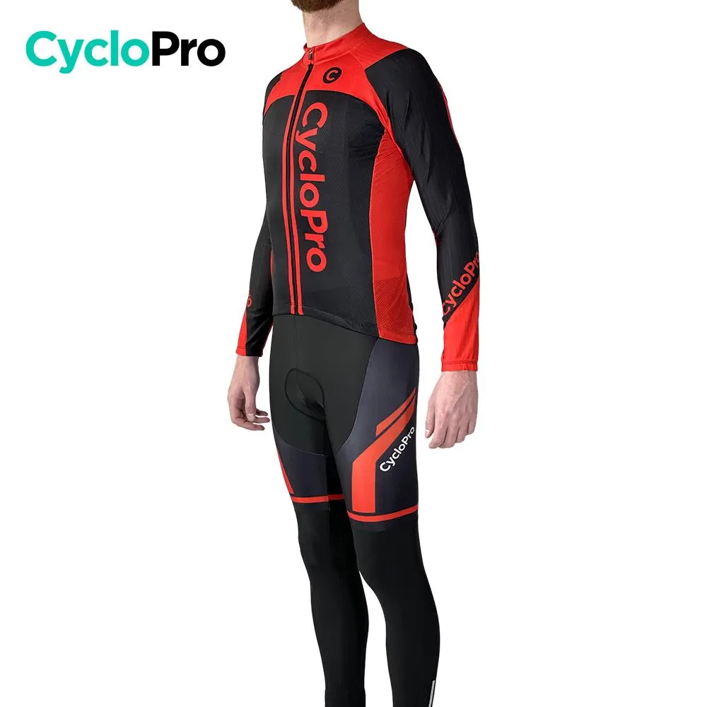 Tenue cycliste hiver rouge - Flash+