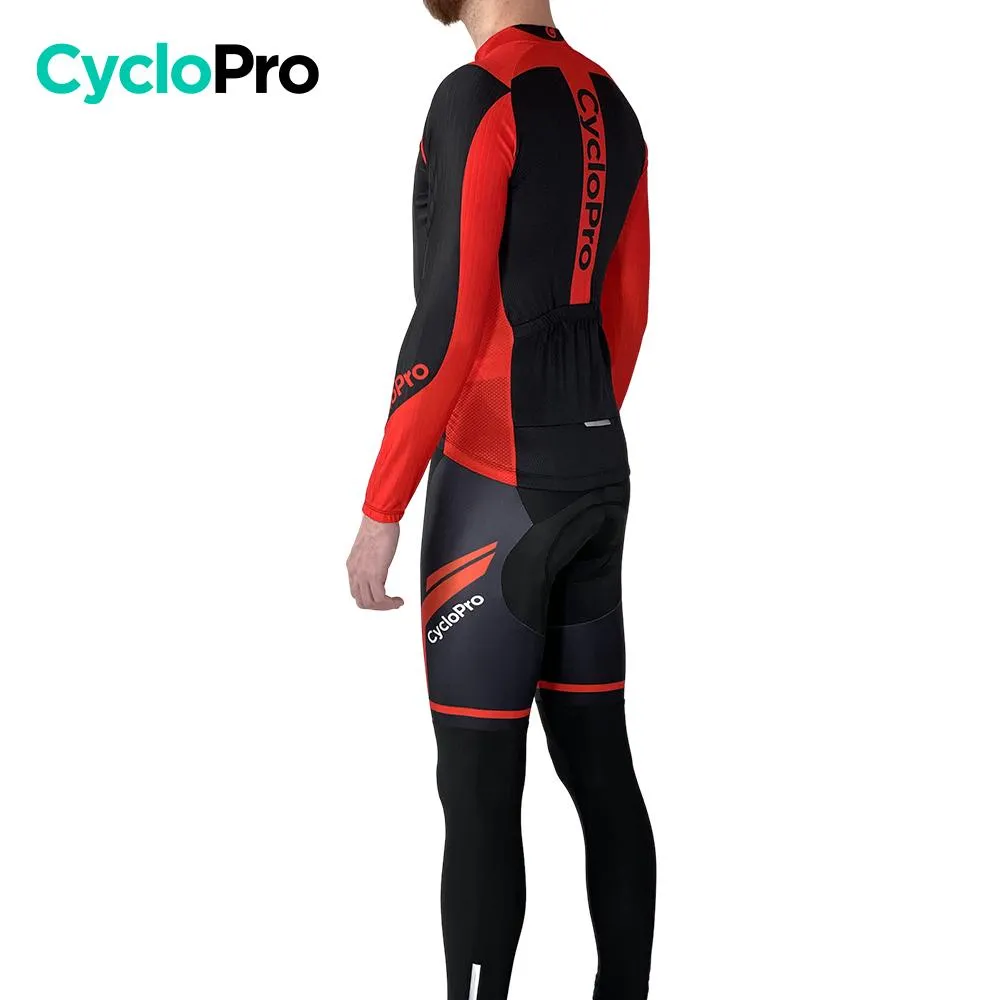 Tenue cycliste hiver rouge - Flash+