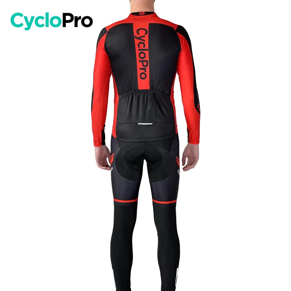 Tenue cycliste hiver rouge - Flash+