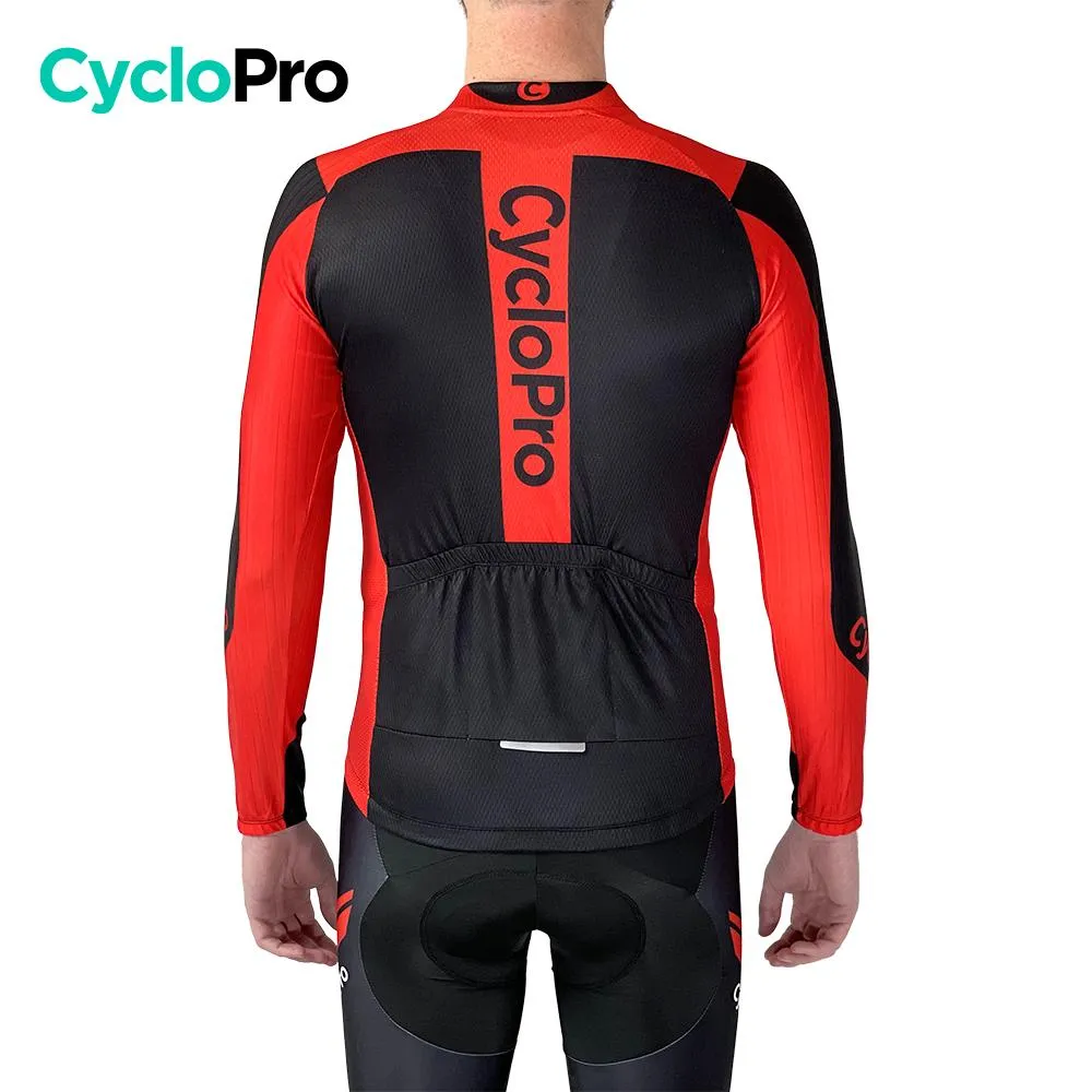 Tenue cycliste hiver rouge - Flash+