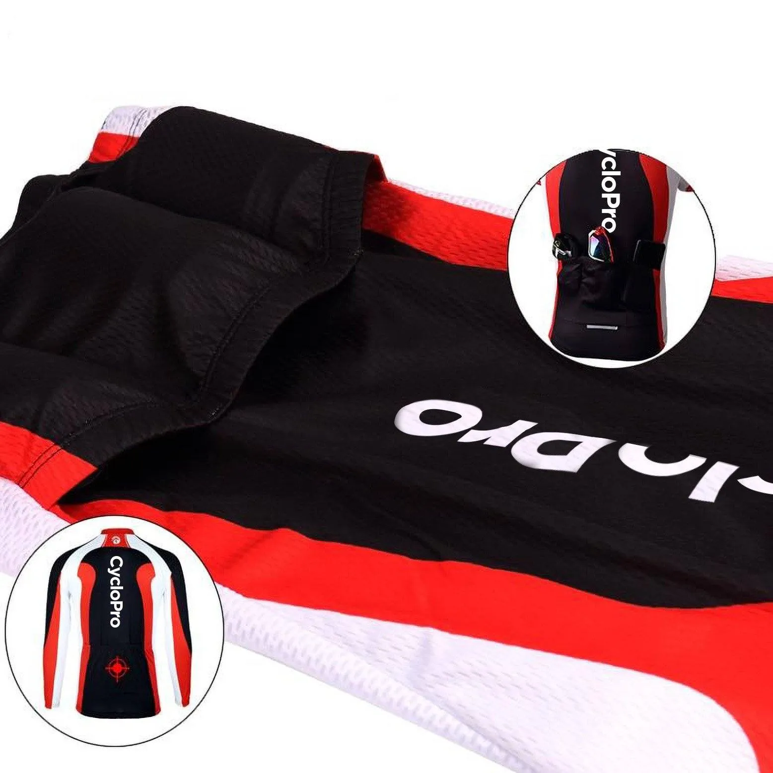 Tenue cycliste hiver rouge - Racing+