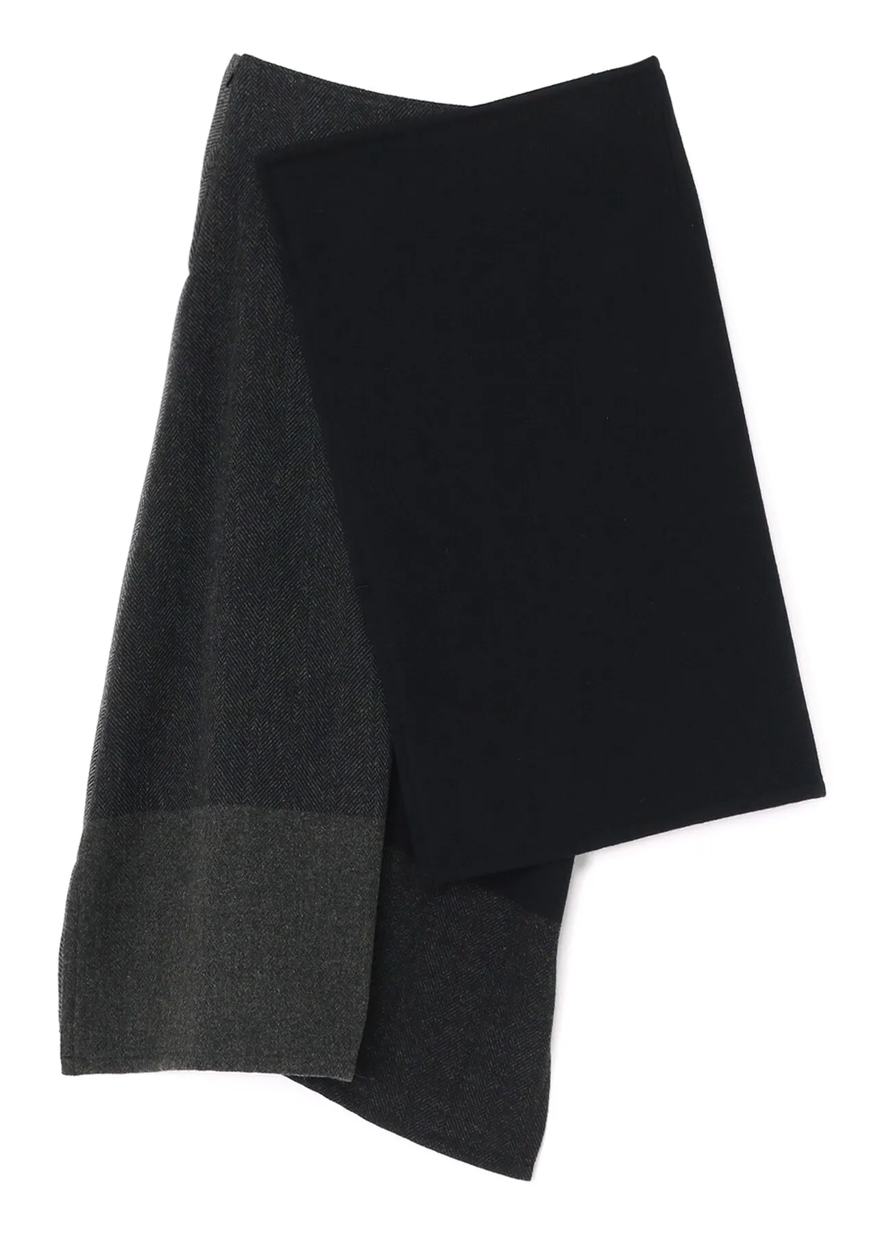 TWEED PLAID WRAP SKIRT