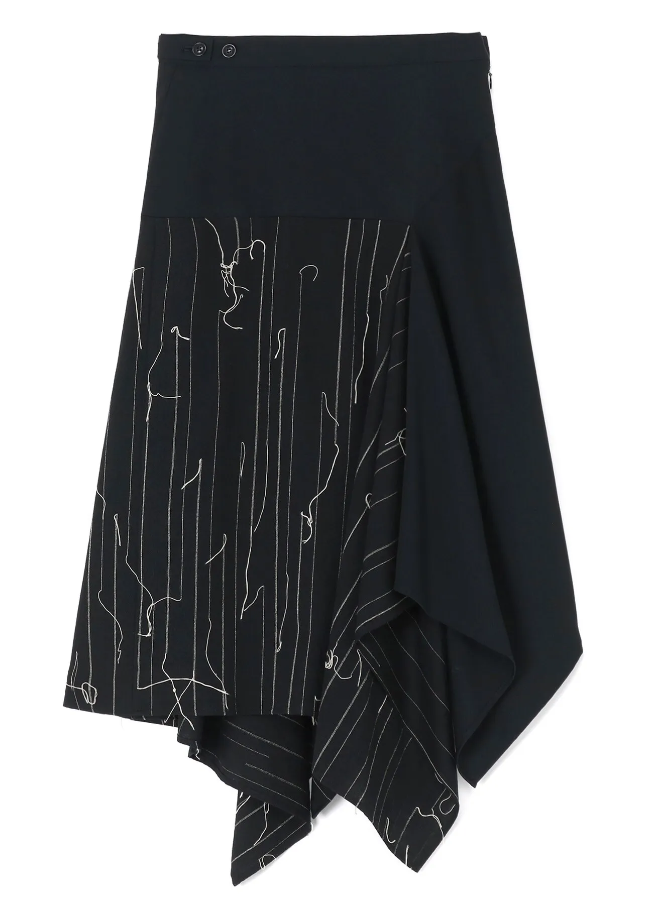 WOOL ASYMMETRIC FLARED SKIRT