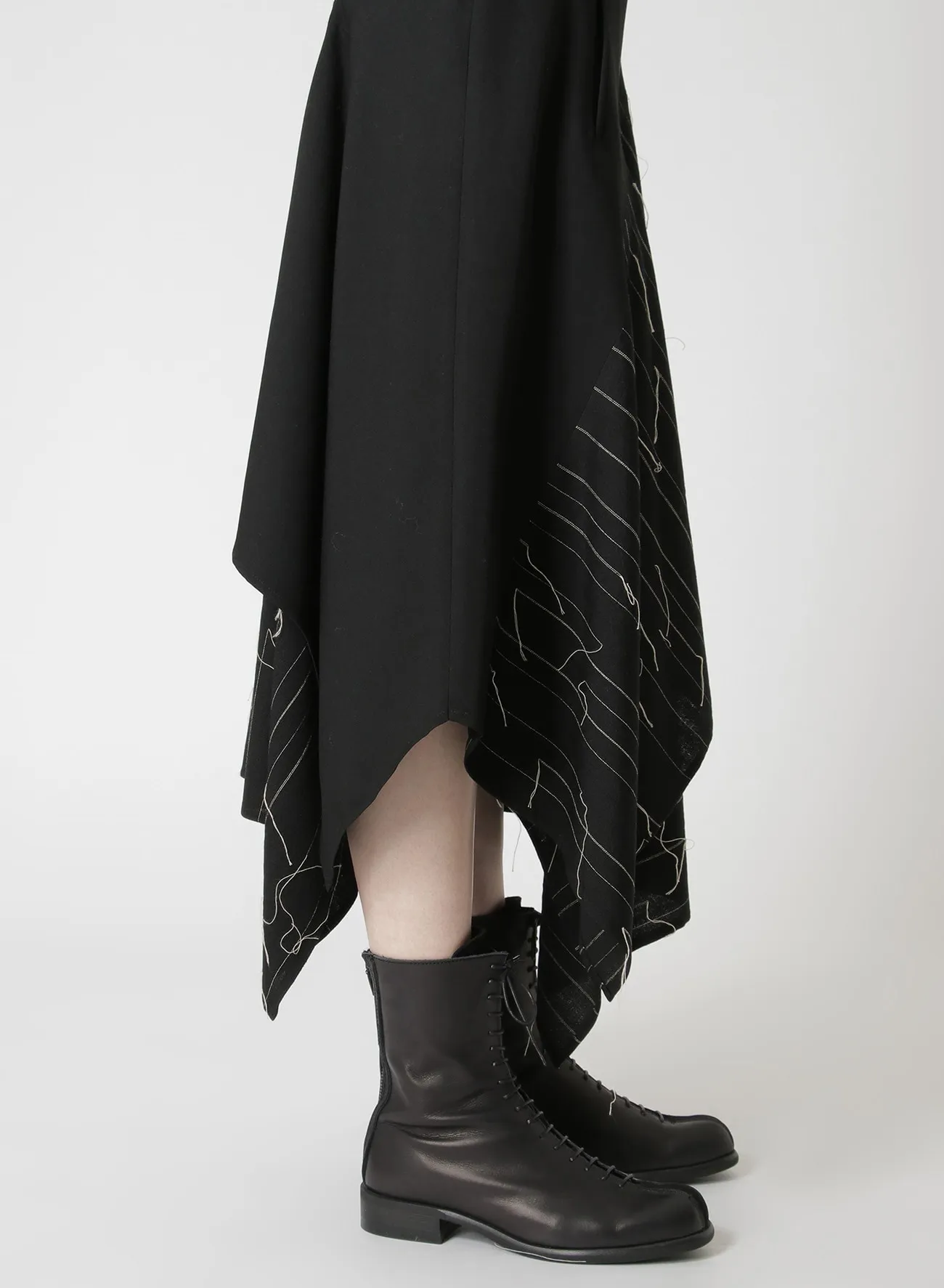 WOOL ASYMMETRIC FLARED SKIRT