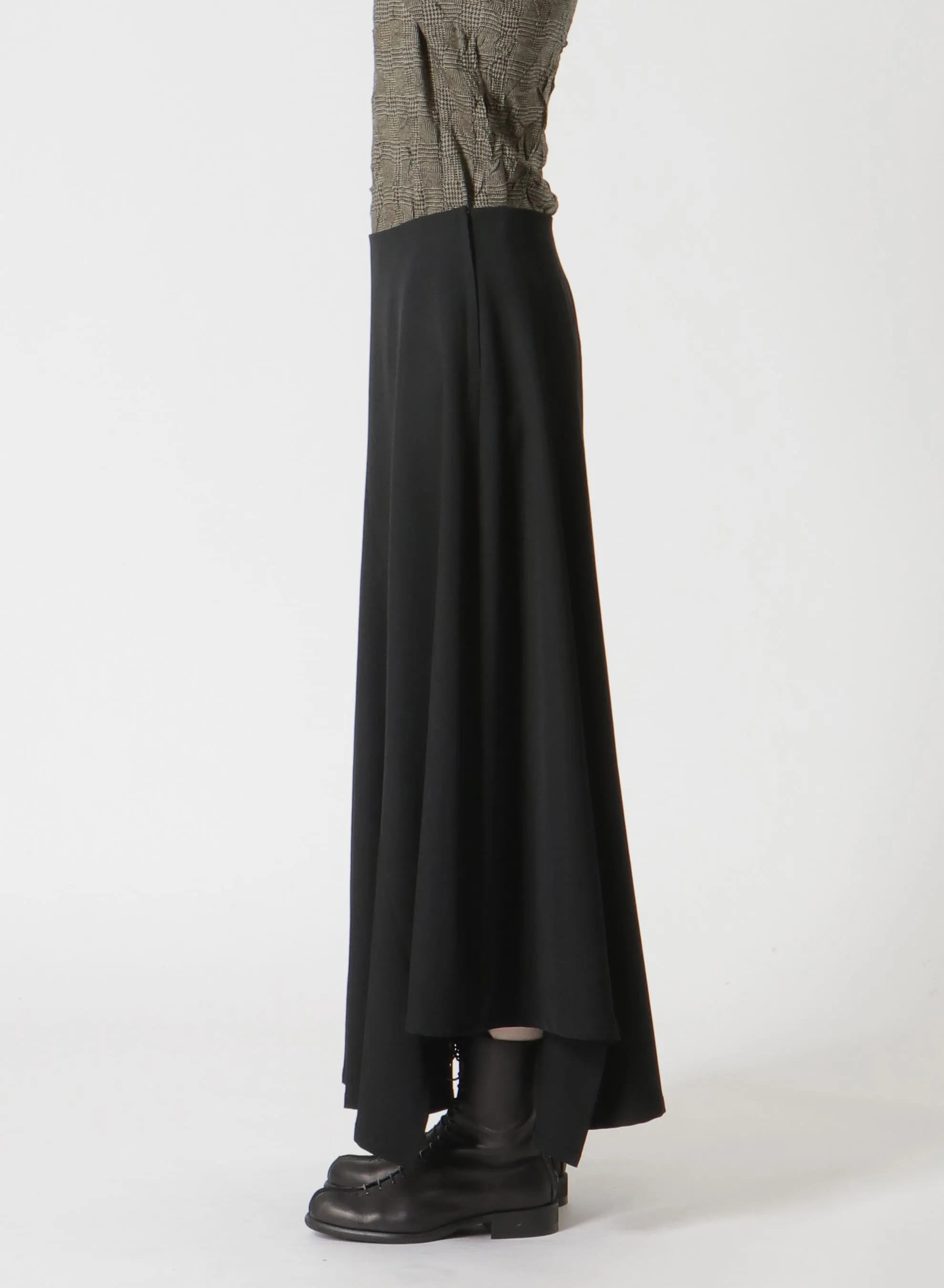 WOOL GABARDINE ASYMMETRIC SKIRT