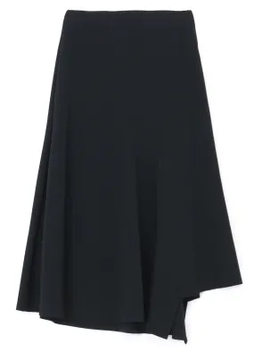 WOOL GABARDINE ASYMMETRIC SKIRT