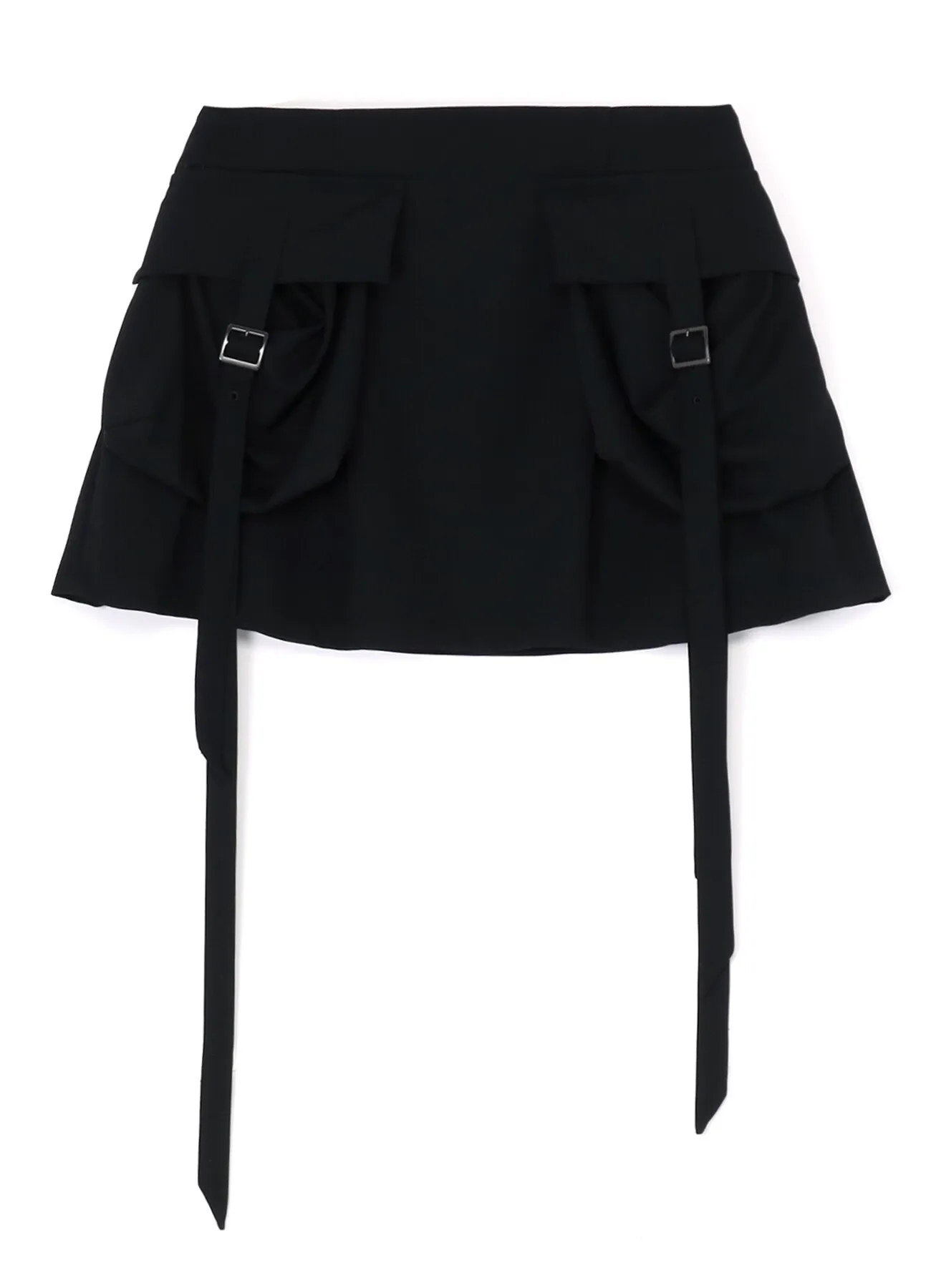 WOOL GABARDINE BIG POCKET SKIRT