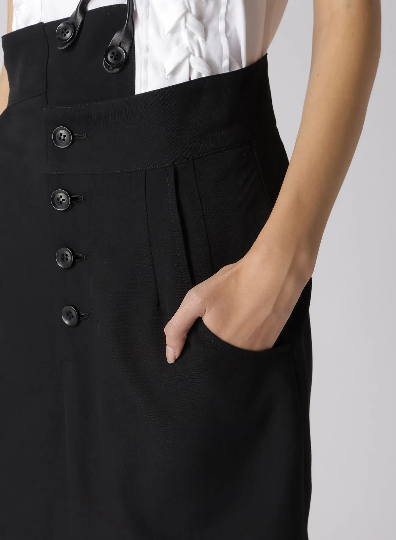 WOOL/GABARDINE TWISTED TIGHT SKIRT