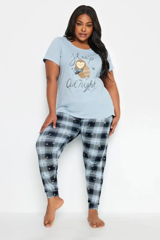 YOURS - Ensemble de Pyjama Bleu Ciel 'Sleep Owl Night'