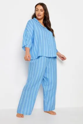 YOURS - Ensemble de Pyjama Bleu Design Rayures