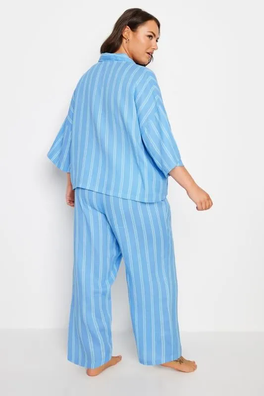 YOURS - Ensemble de Pyjama Bleu Design Rayures