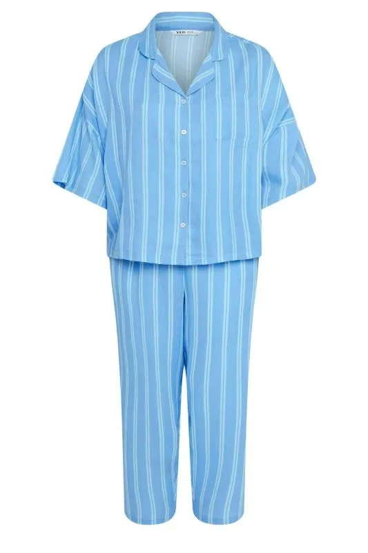 YOURS - Ensemble de Pyjama Bleu Design Rayures